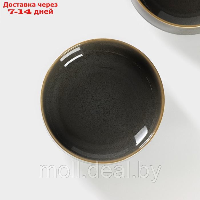 Набор тарелок фарфоровых глубоких Magistro Fog, 2 предмета: 1 л, d=17,5 см, цвет серый - фото 3 - id-p227077145