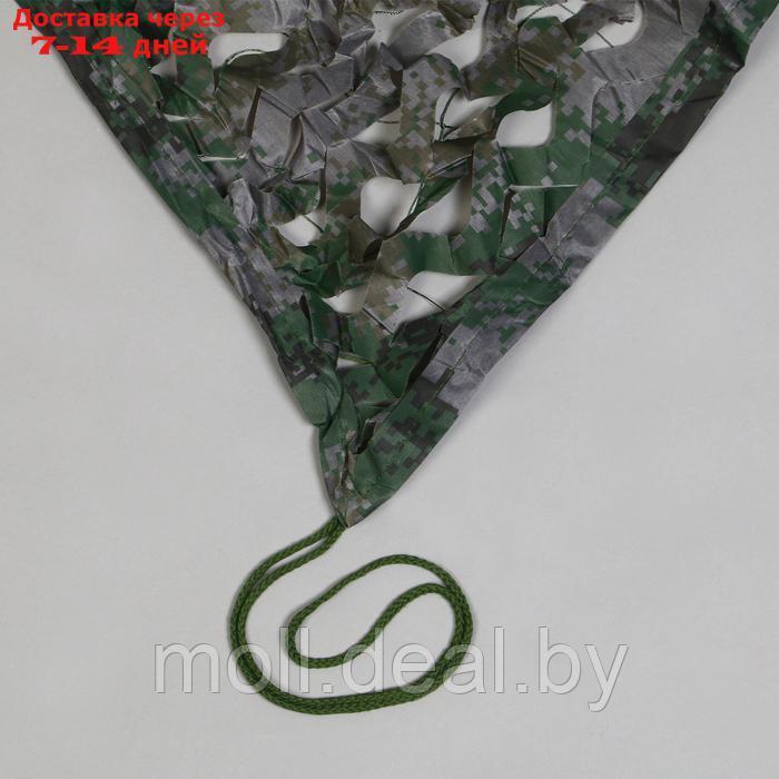 Сетка маскировочная, 3 × 2 м, двухслойная, песочно-зелёная, с люверсами - фото 3 - id-p227075167