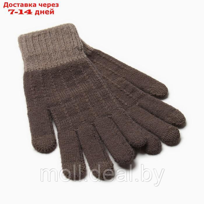 Перчатки женские MINAKU 22 см коричневый - фото 1 - id-p227101343