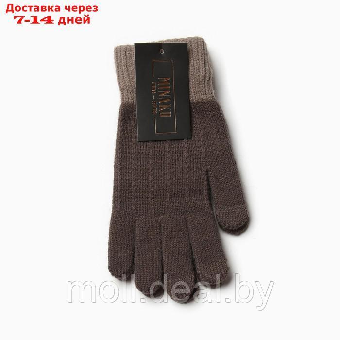 Перчатки женские MINAKU 22 см коричневый - фото 4 - id-p227101343