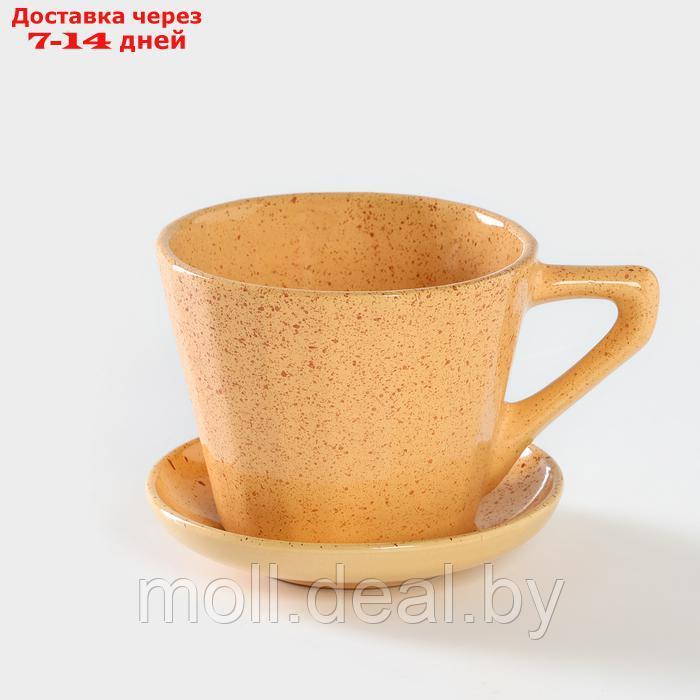Чайная пара "Каракум", 2 предмета: чашка 200 мл, блюдце d=9 см