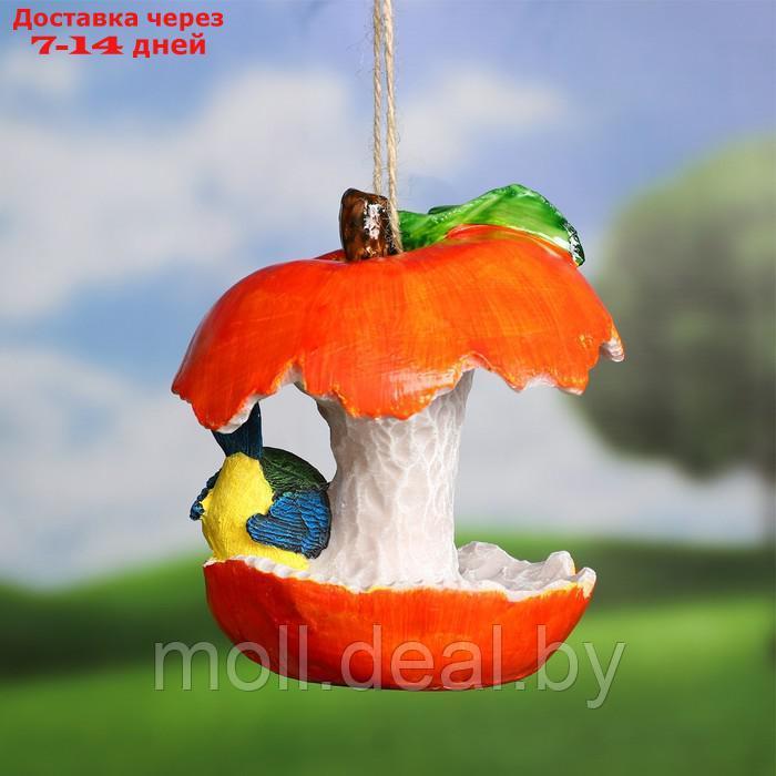 Подвесной декор "Кормушка яблоко с птичкой" 14х13х13см - фото 4 - id-p227113747