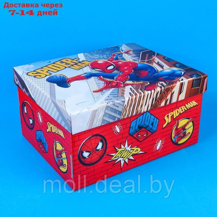 Коробка подарочная складная с крышкой "Spider-man" 31х25,5х16, Человек-паук - фото 1 - id-p227107330
