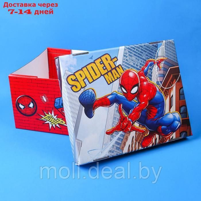 Коробка подарочная складная с крышкой "Spider-man" 31х25,5х16, Человек-паук - фото 2 - id-p227107330