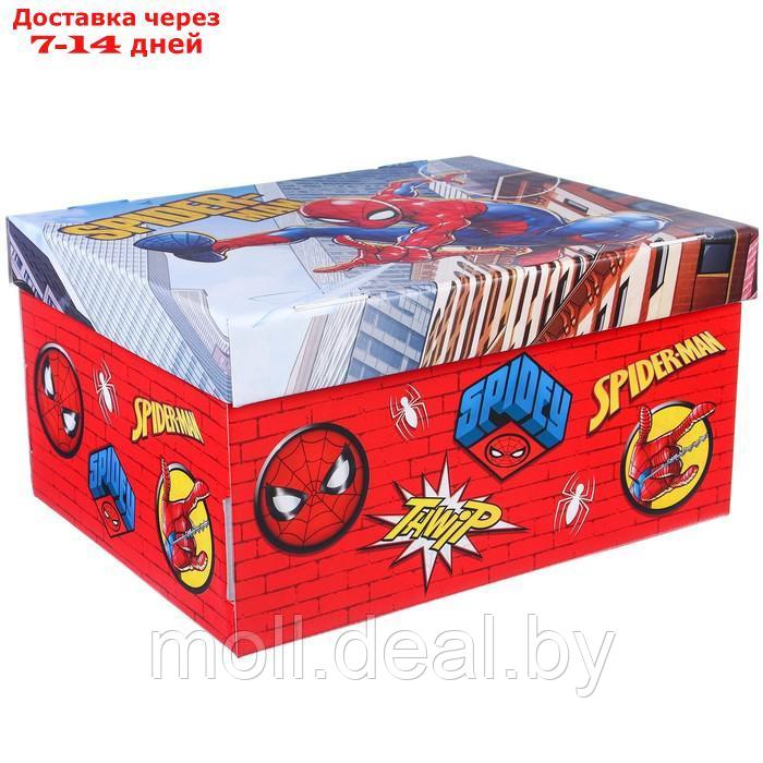 Коробка подарочная складная с крышкой "Spider-man" 31х25,5х16, Человек-паук - фото 3 - id-p227107330