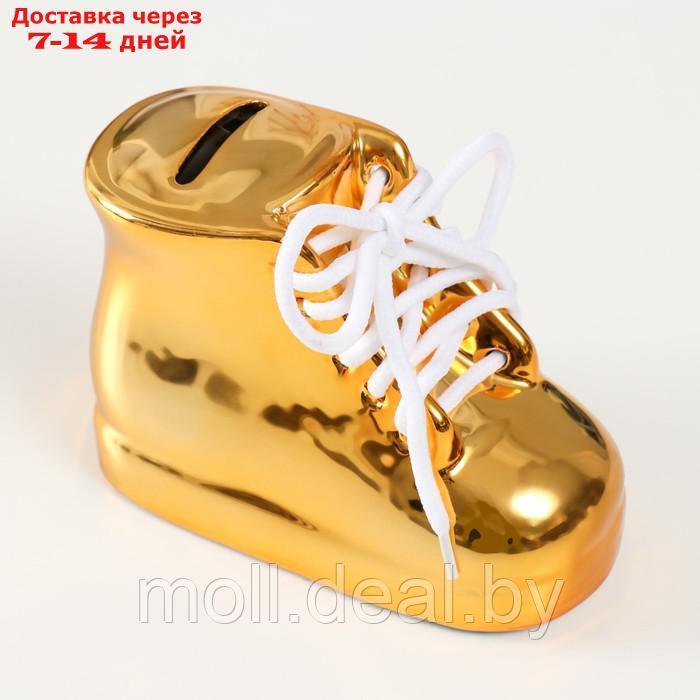 Копилка керамика "Золотой ботинок" 13х6,3х9,5 см - фото 5 - id-p227089081