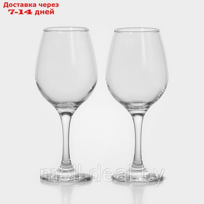 Набор стеклянных бокалов для вина "Амбер", 365 мл, 2 шт - фото 1 - id-p227077159