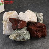 Камень для бани МИКС премиум (Жад.Яшма.кварц)15 кг колотый