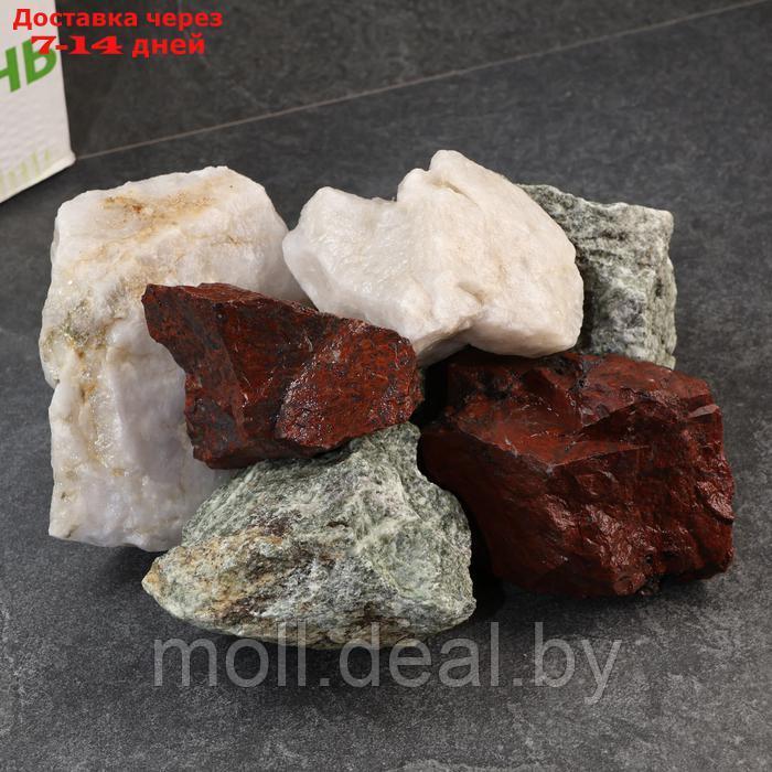 Камень для бани МИКС премиум (Жад.Яшма.кварц)15 кг колотый - фото 1 - id-p226889875