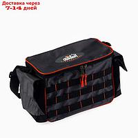 Сумка рыболовная СЛЕДОПЫТ Base Lure Bag L, 36х22х15 см, цвет серый, + 3 коробки Luno