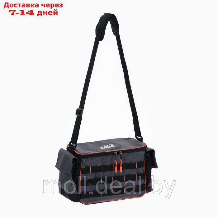 Сумка рыболовная СЛЕДОПЫТ Base Lure Bag L, 36х22х15 см, цвет серый, + 3 коробки Luno - фото 2 - id-p227107348