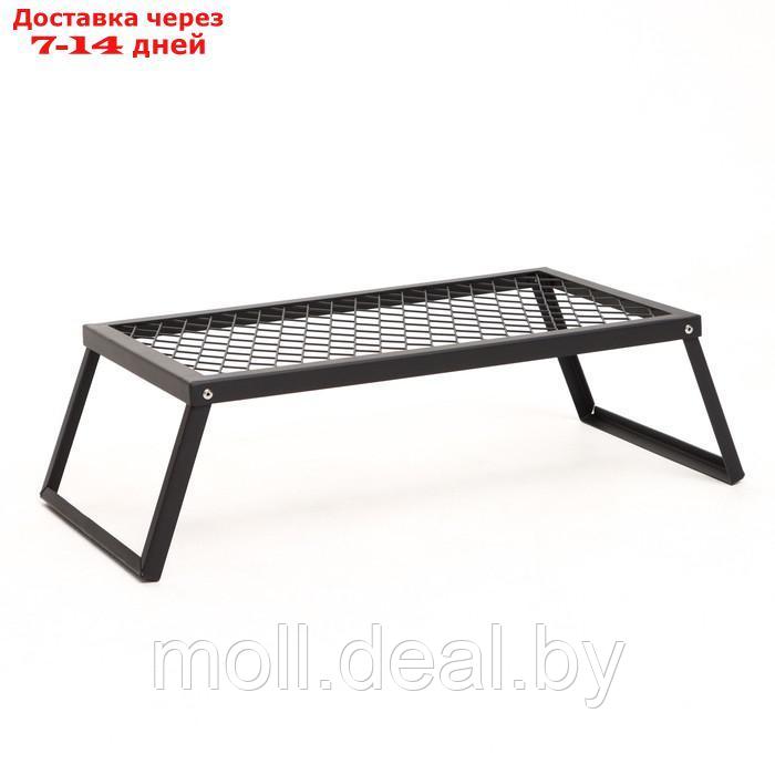 Решетка-подставка для костра, черная, толщина металла 2 мм, 55 х 33 х 18 см - фото 4 - id-p227075198