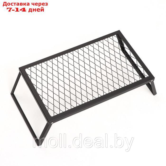 Решетка-подставка для костра, черная, толщина металла 2 мм, 55 х 33 х 18 см - фото 5 - id-p227075198