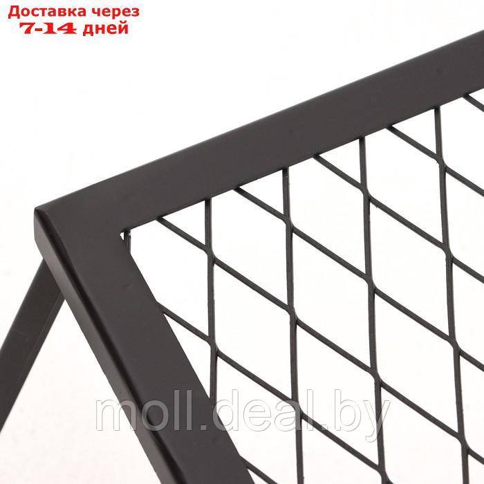 Решетка-подставка для костра, черная, толщина металла 2 мм, 55 х 33 х 18 см - фото 6 - id-p227075198