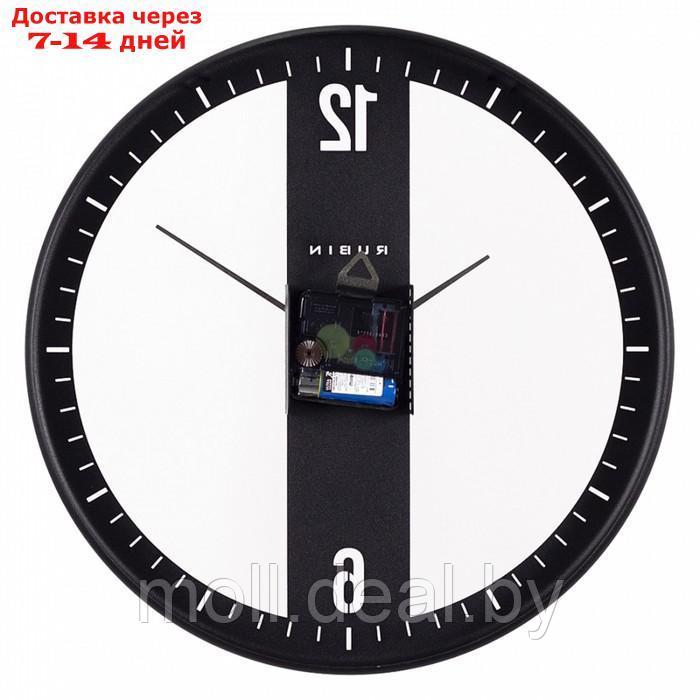 Часы настенные интерьерные, из металла Лофт, d-32 см, бесшумные, чёрные - фото 5 - id-p226885044