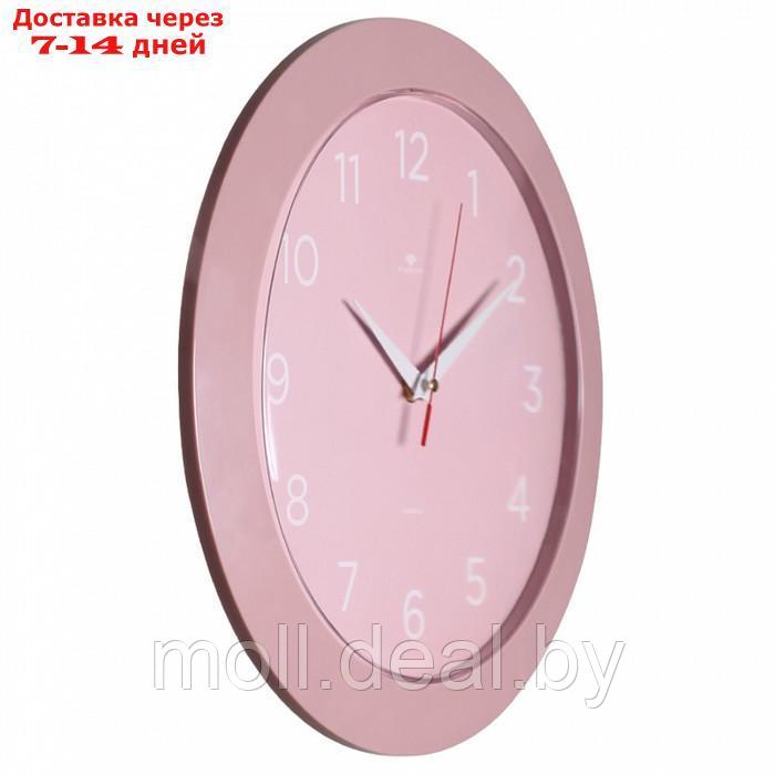 Часы настенные интерьерные "Классика", бесшумные, d-30 см, розовые - фото 4 - id-p226885045