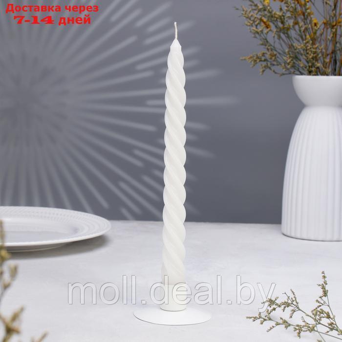 Набор свечей витых, 2,3х 24,5 см, 12 штук, белый - фото 1 - id-p227089109