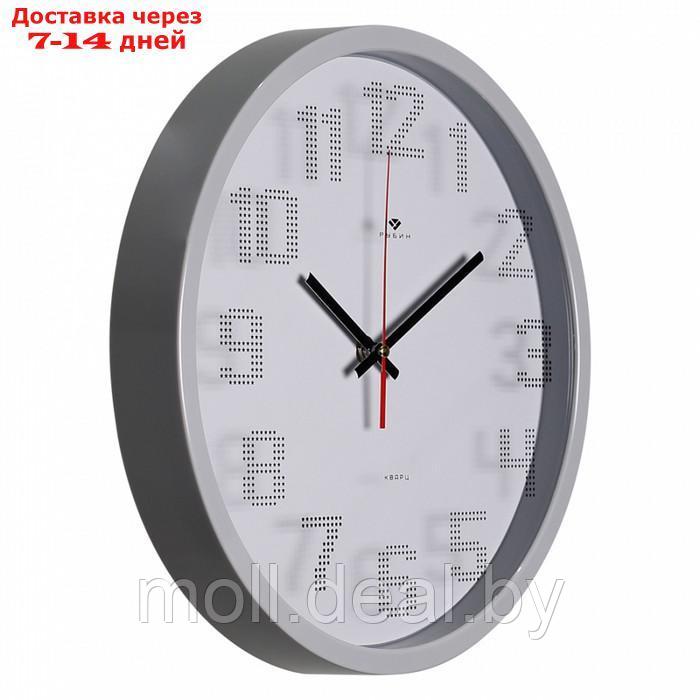 Часы настенные интерьерные "Классика", круглые d-30 см, бесшумные, серые - фото 4 - id-p226885053