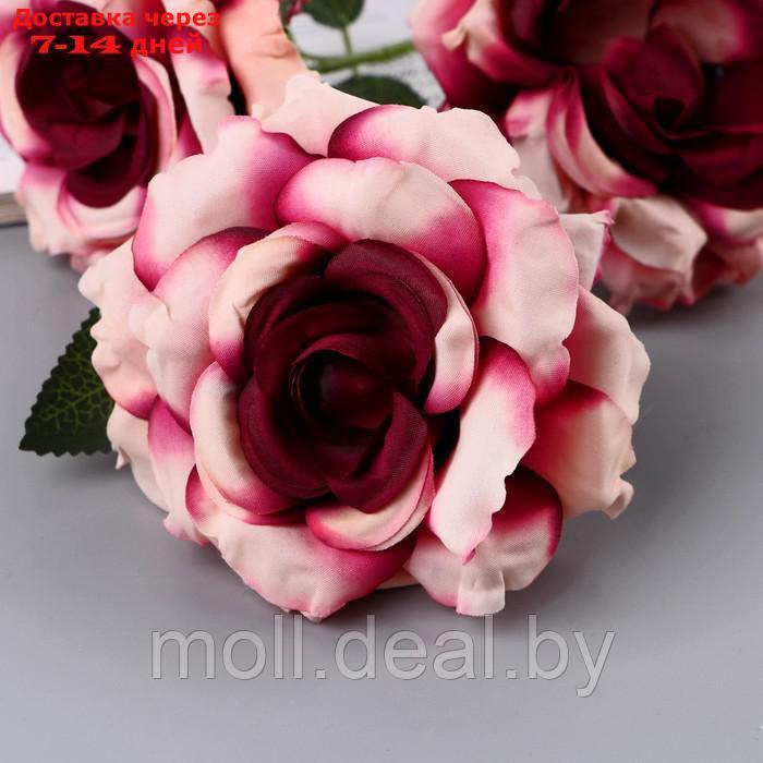 Цветы искусственные "Роза Палома" d-8 см 53 см, тёмно-сиреневый - фото 2 - id-p227092116