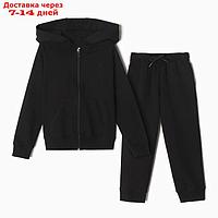 Комплект для мальчика (джемпер, брюки), цвет чёрный, рост 116 см