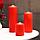 Набор свечей - цилиндров 3в1 (6х14 см, 6х19 см, 6х8,5 см), красный, фото 2