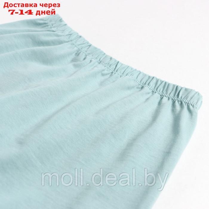 Комплект для девочек (футболка, шорты), цвет серый/мята, размер 110 см - фото 6 - id-p227103294