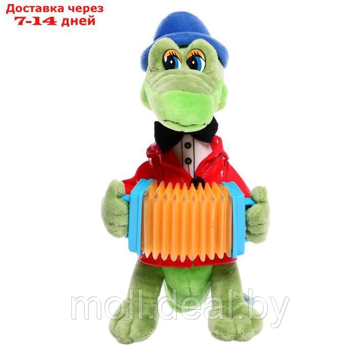 Мягкая игрушка "Крокодил Гена с аккордеоном", 21 см, звук - фото 2 - id-p227094178