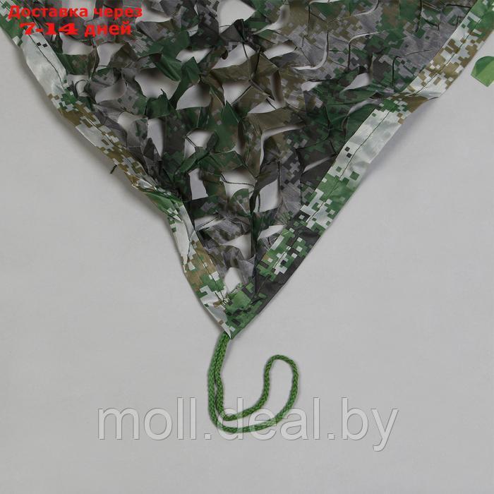 Сетка маскировочная, 5 × 2 м, двухслойная, песочно-зелёная, с люверсами - фото 3 - id-p227075227