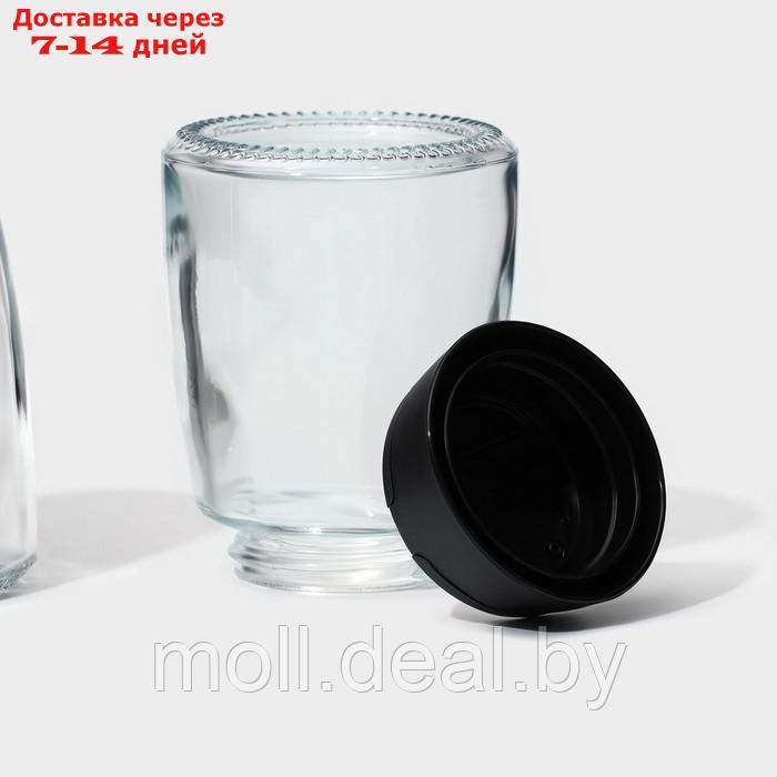 Набор баночек стеклянных для специй с пластмассовой крышкой Доляна "Отто", 140 мл, 6,2×8,4 см - фото 10 - id-p227076220