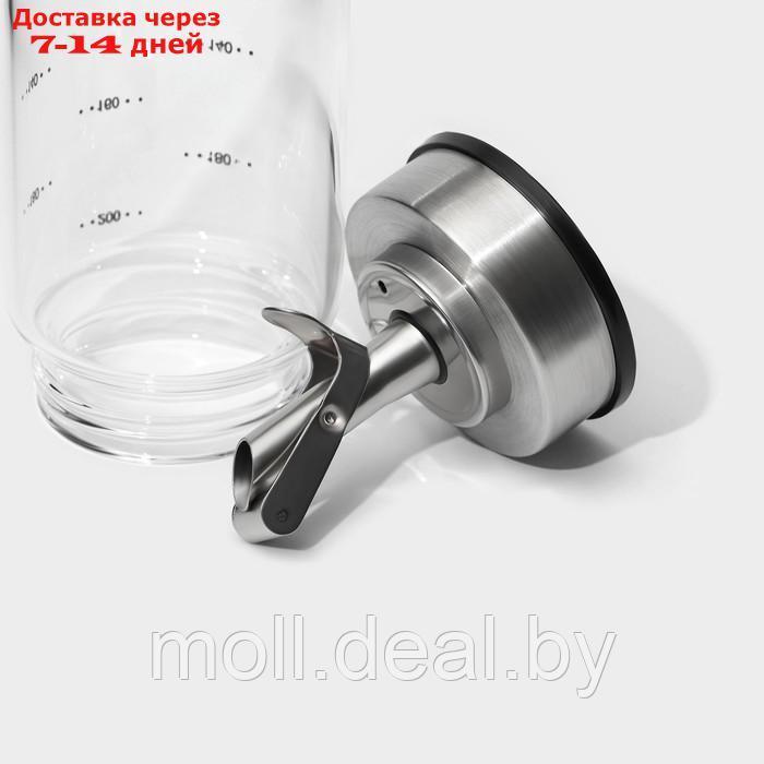 Бутыль стеклянная для соусов и масла с мерной шкалой Magistro "Мист", 200 мл, 5,5×17,5 см - фото 8 - id-p227076221