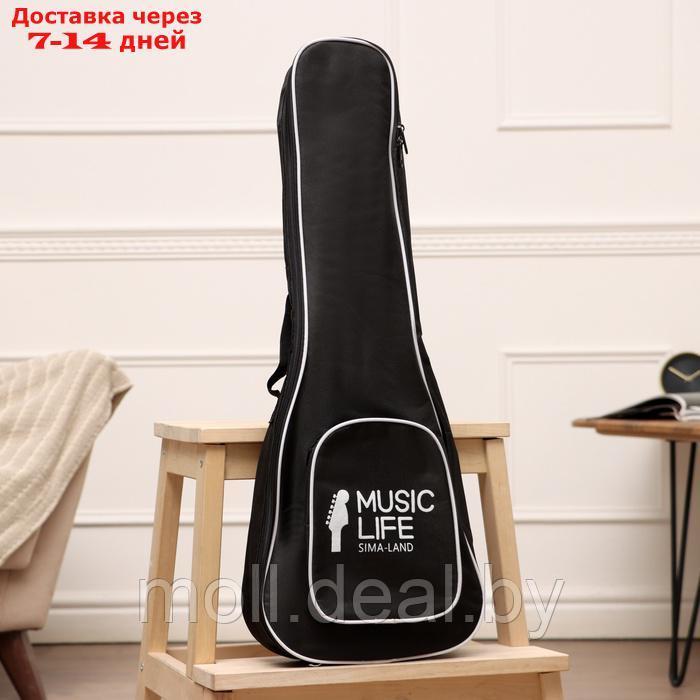 Чехол для укулеле Music Life, премиум, с накладным карманом, 67 х 25 х 8,5 см - фото 2 - id-p226888924