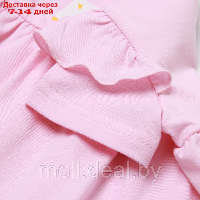 Комплект для девочки (платье,трусы), цвет розовый/единорожки, рост 80 - фото 3 - id-p226887958