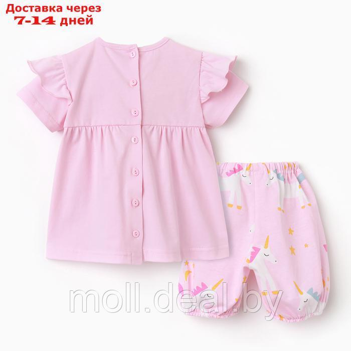 Комплект для девочки (платье,трусы), цвет розовый/единорожки, рост 80 - фото 5 - id-p226887958