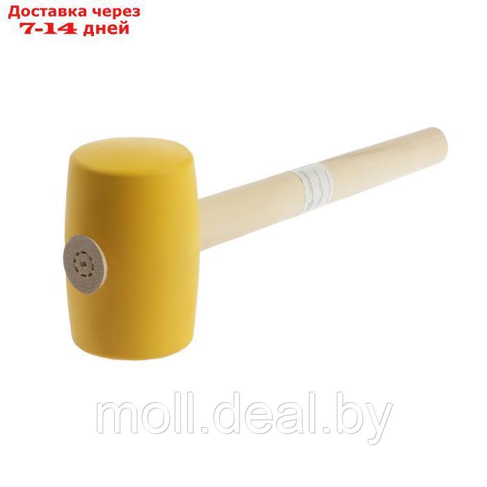 Киянка ЛОМ, деревянная рукоятка, желтая резина, 75 мм, 900 г - фото 3 - id-p226889927