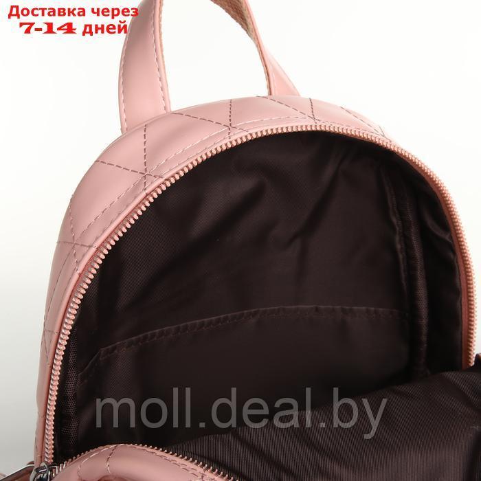 Рюкзак женский на молнии, цвет розовый - фото 4 - id-p226886958