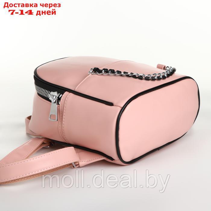 Рюкзак женский на молнии, цвет розовый - фото 3 - id-p226886959