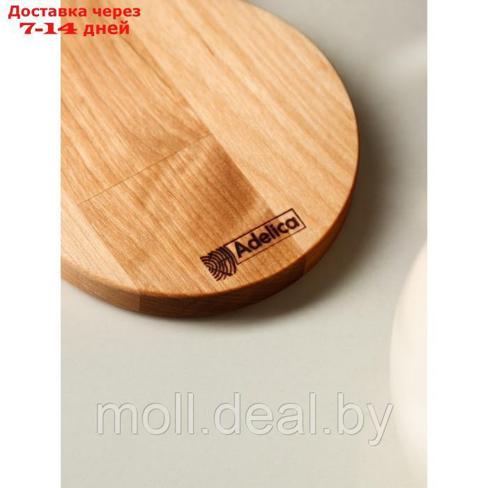 Менажница - тарелка деревянная Adelica "Снеговик", 25×15×1,8 см, берёза - фото 4 - id-p227099005