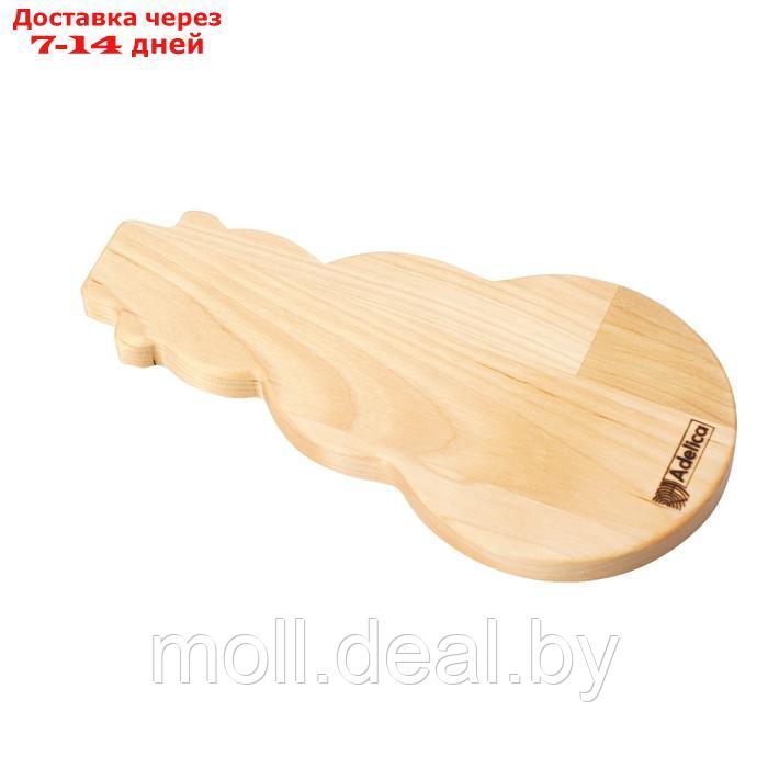 Менажница - тарелка деревянная Adelica "Снеговик", 25×15×1,8 см, берёза - фото 7 - id-p227099005