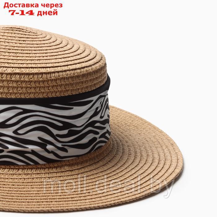 Шляпа женская MINAKU, цв. светло-коричневый, р-р 58 - фото 3 - id-p227091142