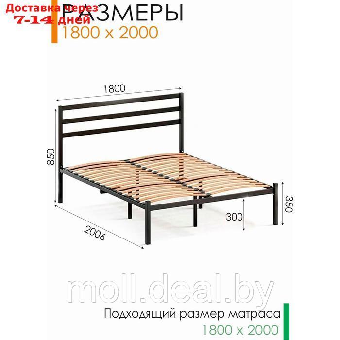 Кровать ЛОФТ 2000*1800, двуспальная, разборная, металлическая - фото 2 - id-p227078209