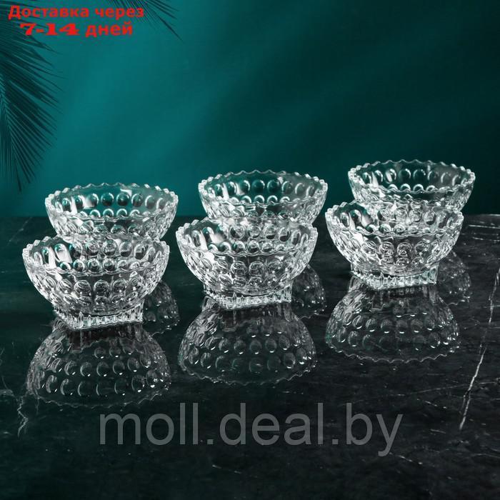 Набор стеклянных салатников "Семирамида", 6 шт, 300 мл, Иран - фото 1 - id-p227092163