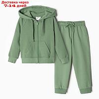 Комплект для девочки (джемпер, брюки), цвет зелёный, рост 140 см