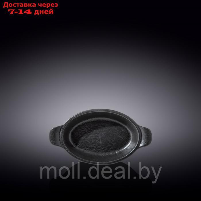 Форма для запекания овальная Wilmax England Slate Stone, с ручками, размер 20.5х11.5 см, 200 мл, цвет чёрный - фото 1 - id-p227077237