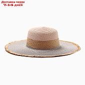 Шляпа женская MINAKU, цвет серый/розовый, р-р 58
