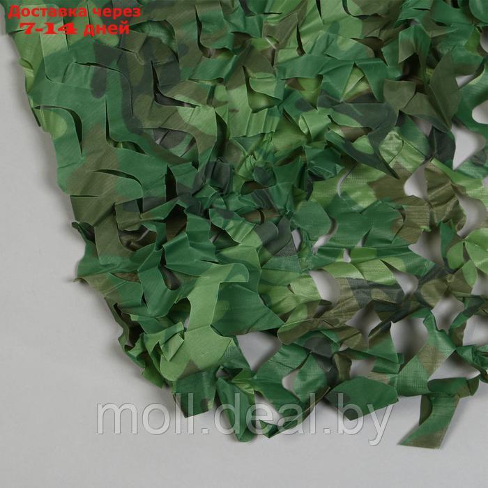 Сетка маскировочная, 4 × 3 м, одинарная, светло-зелёная, коричневая - фото 1 - id-p227075256