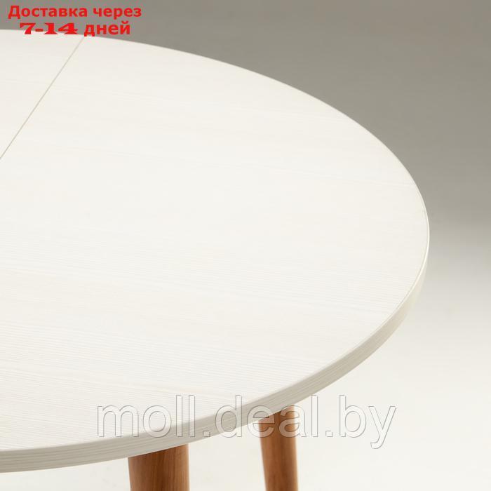 Стол кухонный раскладной+вкладка, D900, 440мм (Вдоль), бодега светлый - фото 6 - id-p227078223