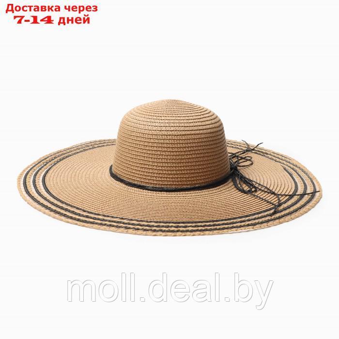 Шляпа женская MINAKU, цв. светло-коричневый, р-р 58 - фото 1 - id-p227091156