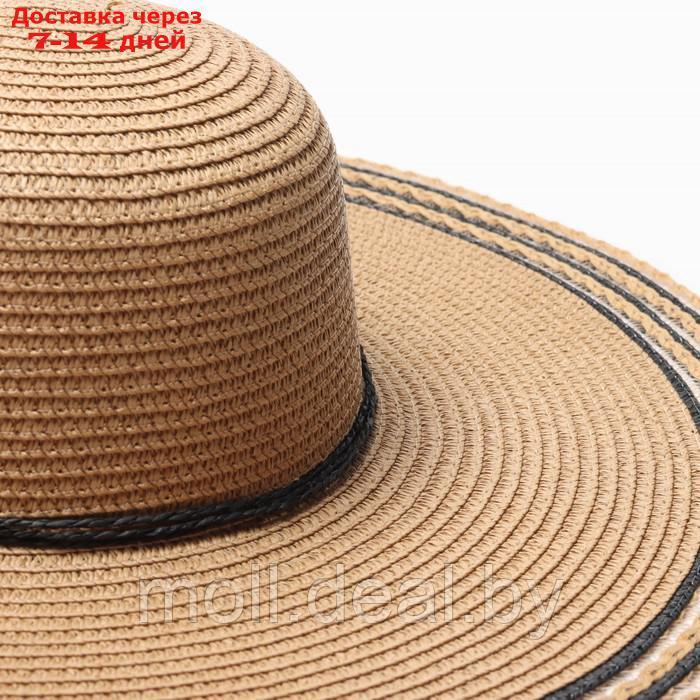 Шляпа женская MINAKU, цв. светло-коричневый, р-р 58 - фото 3 - id-p227091156