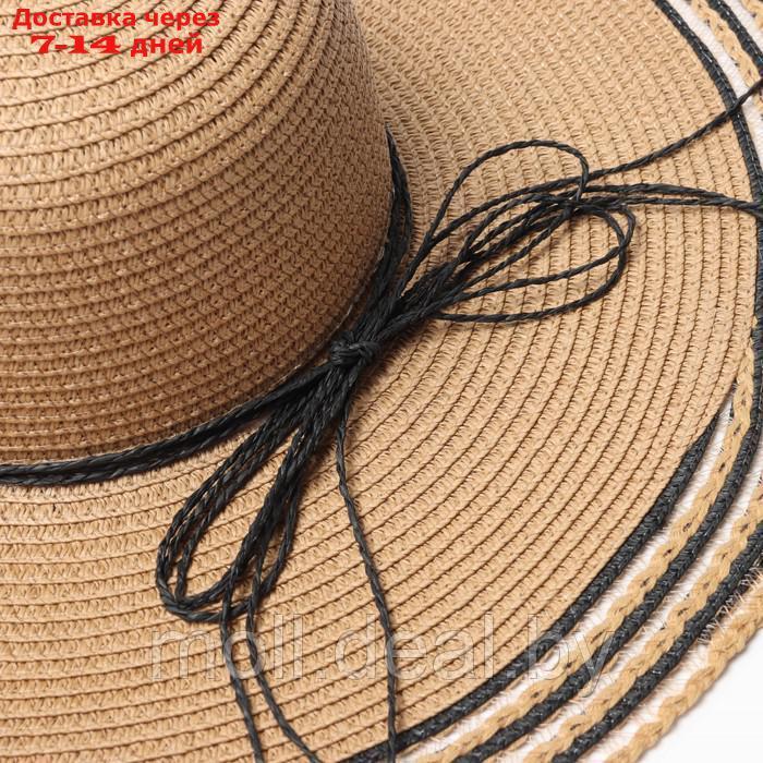 Шляпа женская MINAKU, цв. светло-коричневый, р-р 58 - фото 4 - id-p227091156