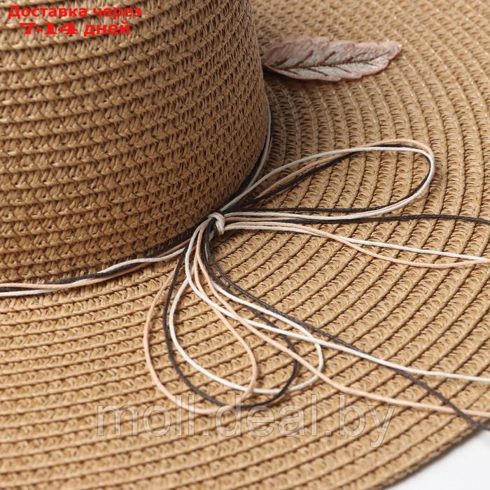 Шляпа женская MINAKU, цв. светло-коричневый, р-р 58 - фото 4 - id-p227091158